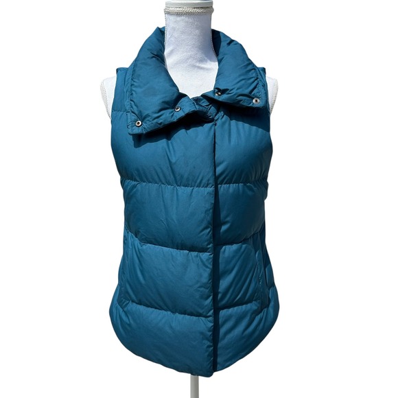 Athleta Downtown Vest Blue Size Med‎ Petite Mid Length - Picture 1 of 10